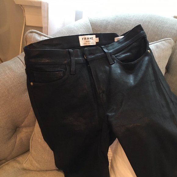 Frame Leather "Le Skinny de Jeanne" Size 27, black - Picture 2 of 4